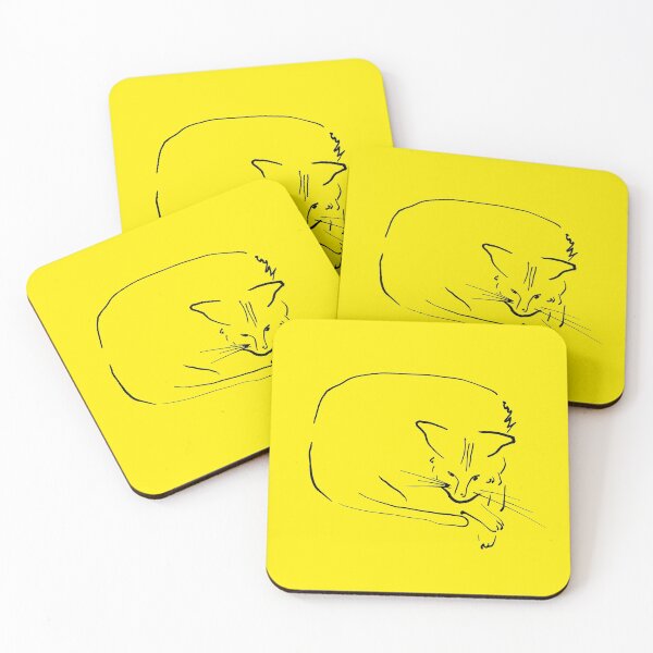 Item preview, Relaxing Cat on Yellow "Paper Drawings/Painting" designed and sold by Istvan Ocztos.