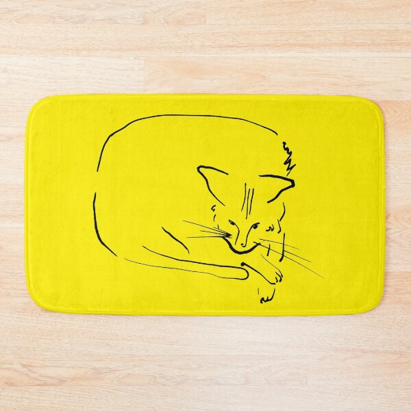 Item preview, Relaxing Cat on Yellow "Paper Drawings/Painting" designed and sold by Istvan Ocztos.