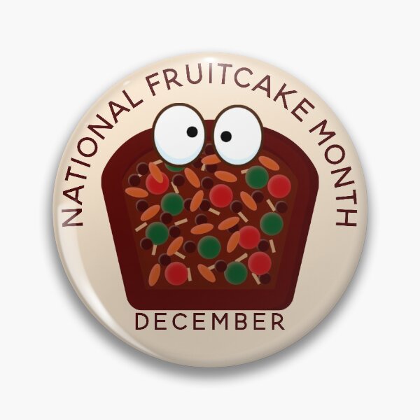 Item preview, National Fruitcake Month, cute kawaii fruitcake designed and sold by HolidayBug.