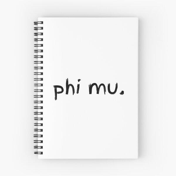 Item preview, Phi Mu - Sorority Fraternity Greek Life Rush Panhellenic Black White Font Simple Minimalist Modern designed and sold by gavelacademy.