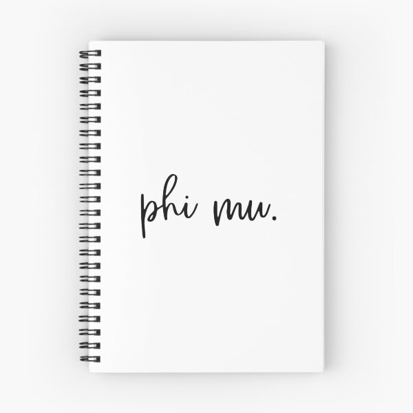 Item preview, Phi Mu - Sorority Fraternity Greek Life Rush Panhellenic Black White Script Simple Minimalist Modern designed and sold by gavelacademy.