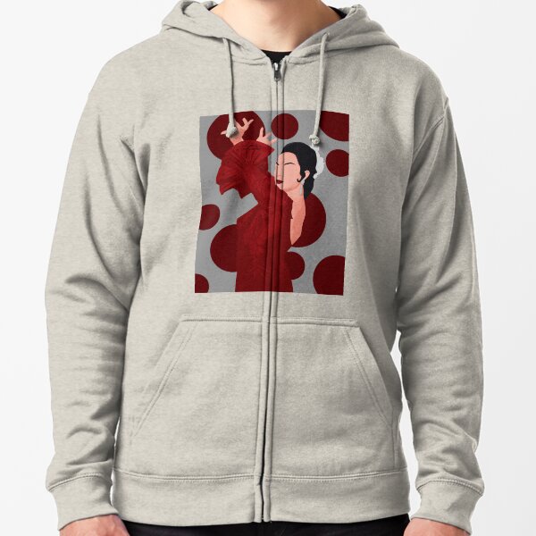 Lola flores Sudadera con capucha y cremallera