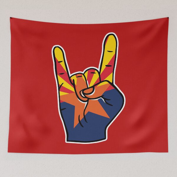Artikelvorschau, Arizona Flag Rock On Hand entworfen und verkauft von SLAG-Creative.