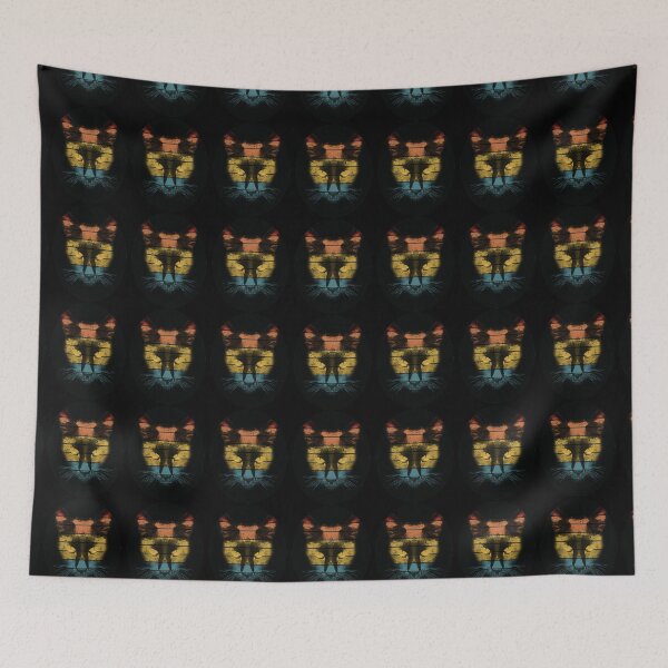 Item preview, Black Cat With Yellow Eyes, Bombay Cat Vintage sunset retro  designed and sold by LEGACY10.