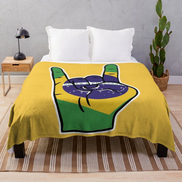 Item preview, Brazil Flag Rock On Hand designed and sold by SLAG-Creative.