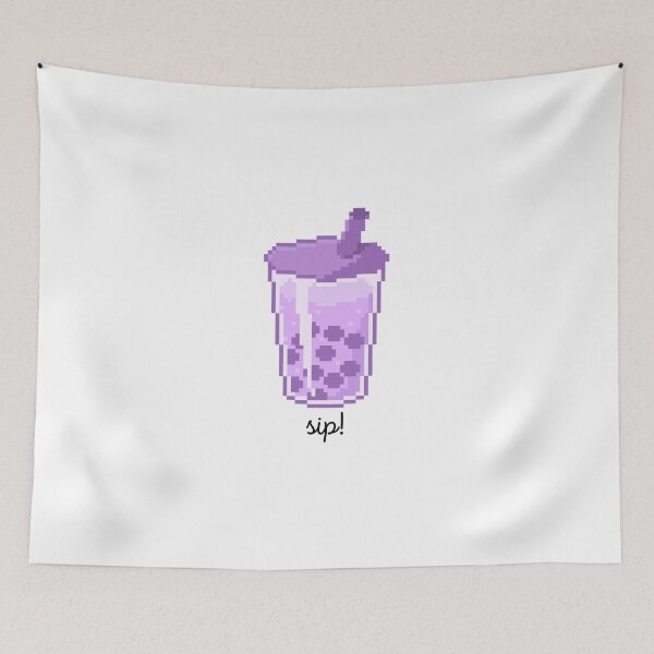 Item preview, Pixel Boba Tea, Taro designed and sold by sanashibata.