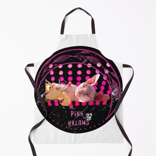 Item preview, Cat- Sleeping portrait of a hairless or sphynx cat dreaming in pink designed and sold by utopianpioneer.