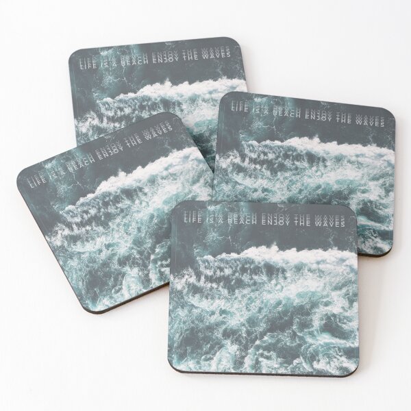 Item preview, Life Is A Beach Enjoy The Waves, Green Ocean waves  designed and sold by Rislam.