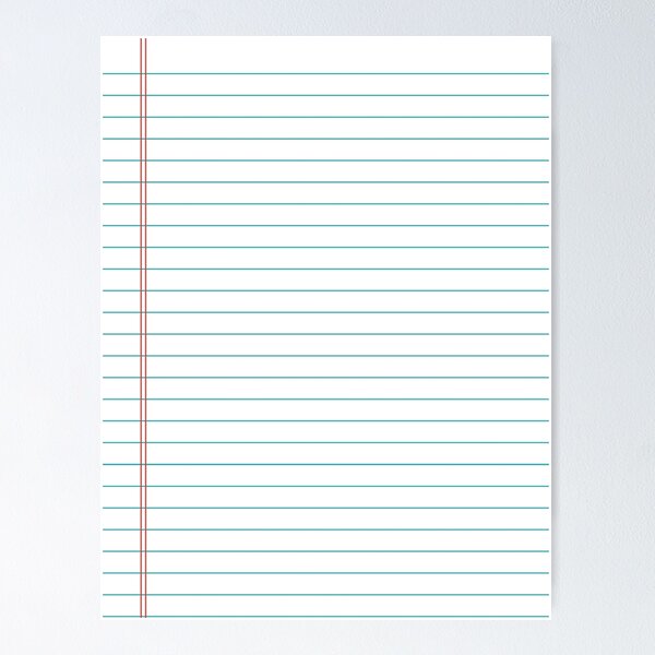 Notebook Paper Poster for Sale by FalconArt