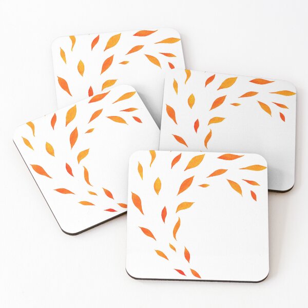 Item preview, Orange Yellow Leaves Minimalism Flow Watercolor  designed and sold by Irina Sztukowski.