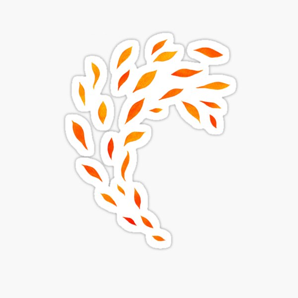 Item preview, Orange Yellow Leaves Minimalism Flow Watercolor  designed and sold by Irina Sztukowski.