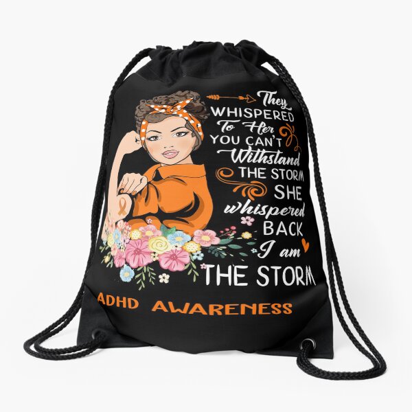 I Am The Storm ADHD Awareness Drawstring Bag