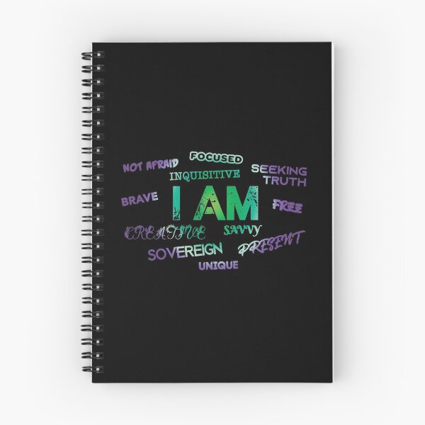 Item preview, I AM - Free, Creative, Sovereign, Focused, Brave - Amethyst Emerald Ombre designed and sold by SavvySapien.
