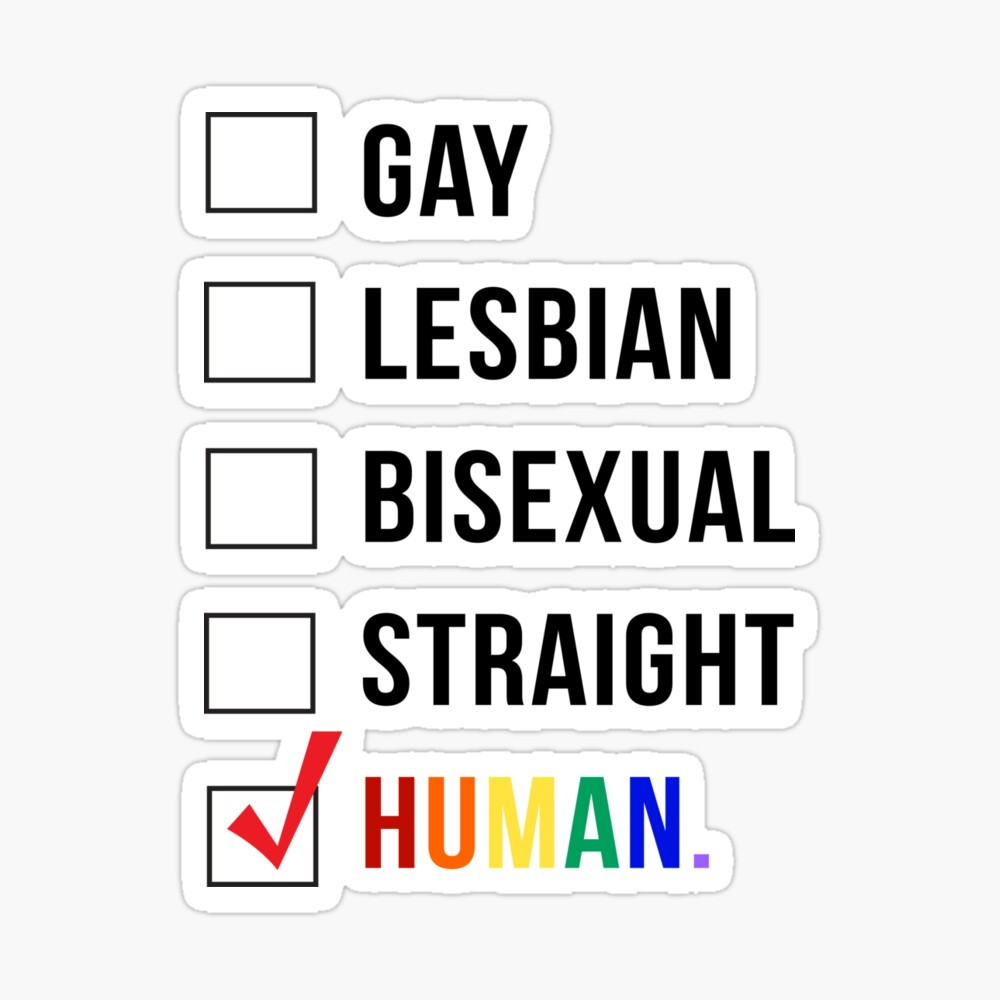 Human Checklist. Gay, Lesbian, Bisexual, Straight, Human