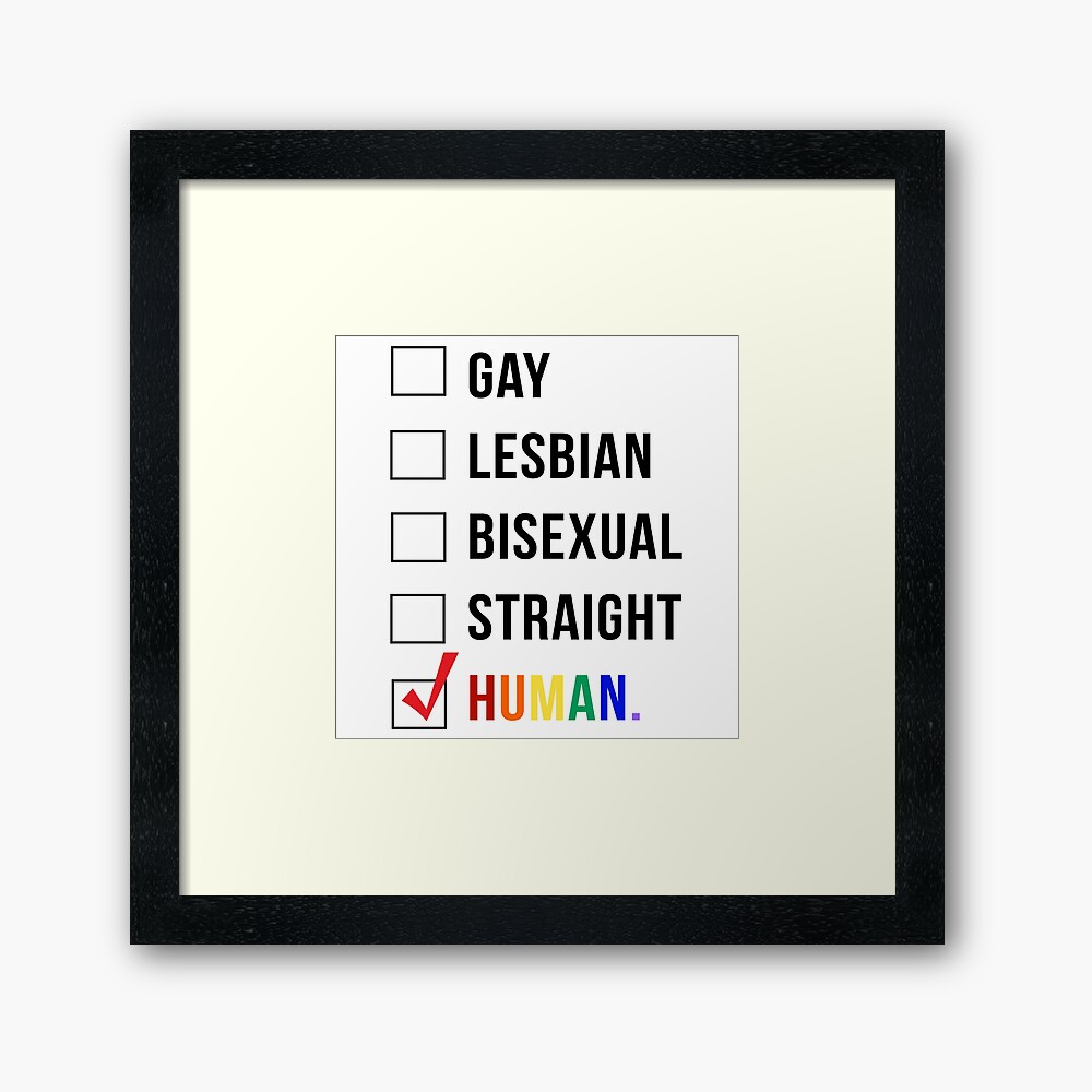 Human Checklist. Gay, Lesbian, Bisexual, Straight, Human