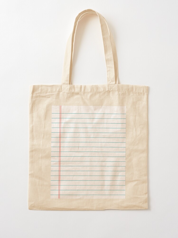 Notebook paper canvas tote on sale bag