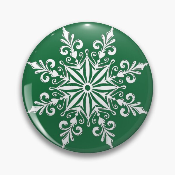 Item preview, Holiday Snowflake Pattern #3 on Green Background designed and sold by LaRoach Digital Arts.