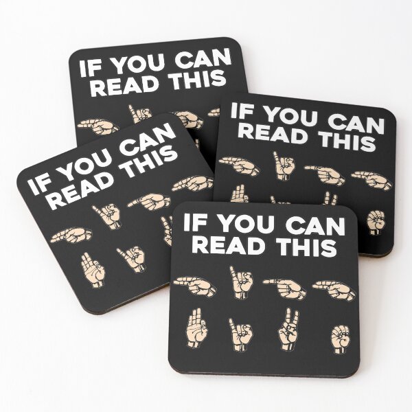 Item preview, ASL If You Can Read This, High Five | American Sign Language High Five | Funny Sign Language Gift designed and sold by Ye Old Shoppe.