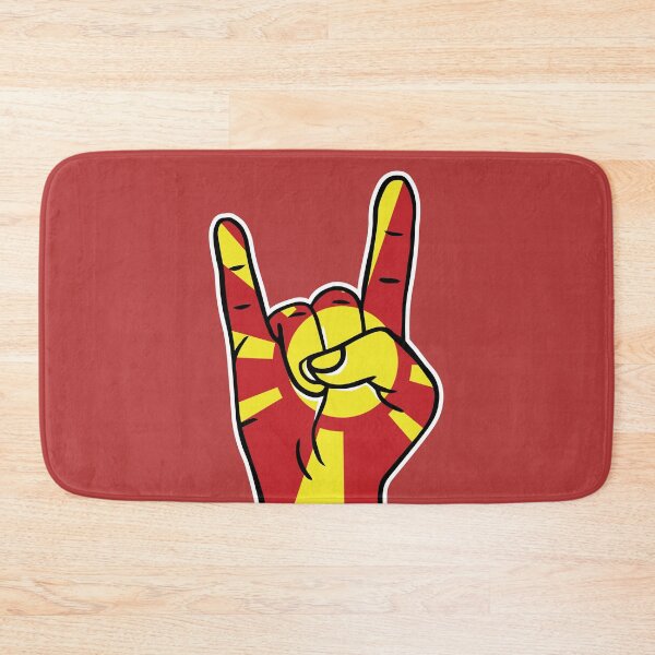 Item preview, Macedonia Flag Rock On Hand designed and sold by SLAG-Creative.