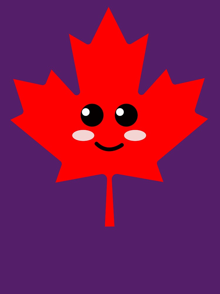 Disover Cute Kawaii Style Canadian Maple Leaf For Canada Day or Fall Season Classic T-Shirt
