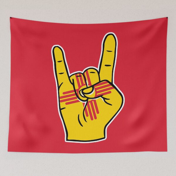 Item preview, New Mexico Flag Rock On Hand designed and sold by SLAG-Creative.
