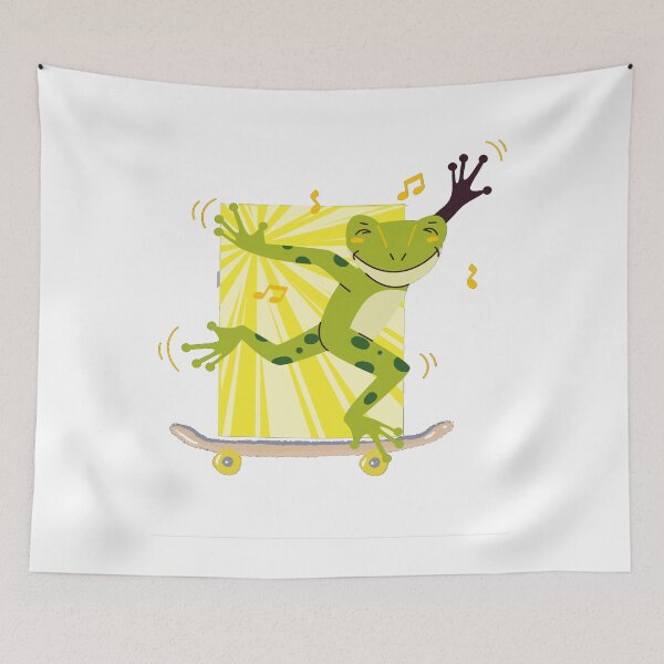 Item preview, Frog on skateboard designed and sold by Zikassabi.