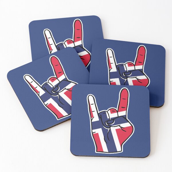 Item preview, Norway Flag Rock On Hand designed and sold by SLAG-Creative.