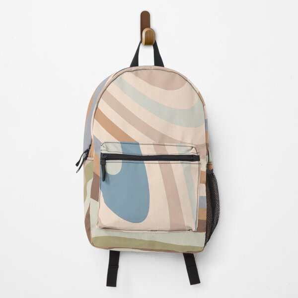 Artikelvorschau, Neutrale Töne Creme, Blau und Braun Liquid Stripes entworfen und verkauft von patternsoup.