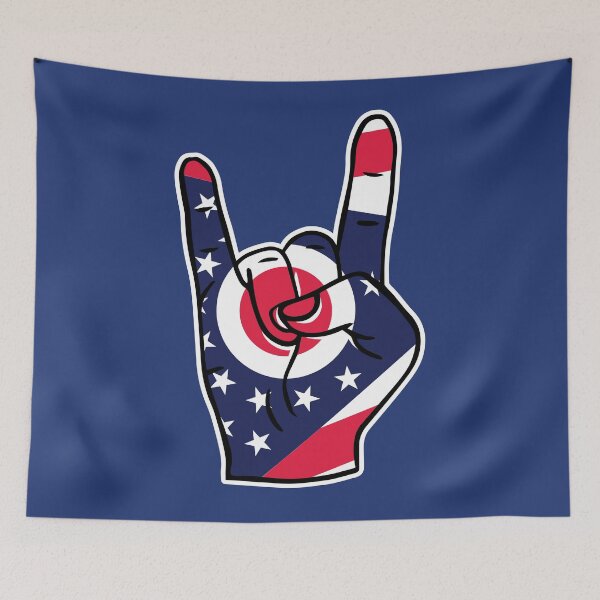Item preview, Ohio Flag Rock On Hand designed and sold by SLAG-Creative.