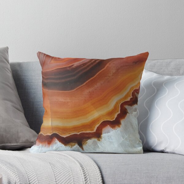 Aperçu de l'œuvre Géode d'agate blanche-brune à bandes. Photographie de cristaux naturels créée et vendue par empowercrystals.
