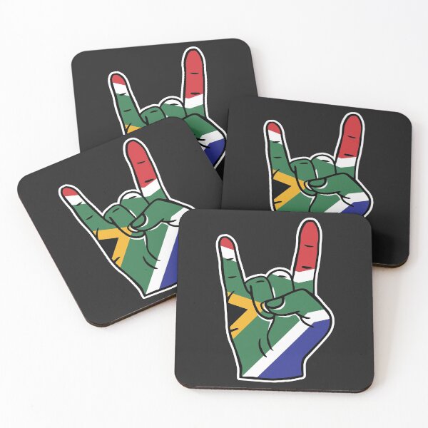 Item preview, South Africa Flag Rock On Hand designed and sold by SLAG-Creative.