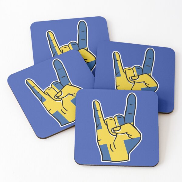 Item preview, Sweden Flag Rock On Hand designed and sold by SLAG-Creative.