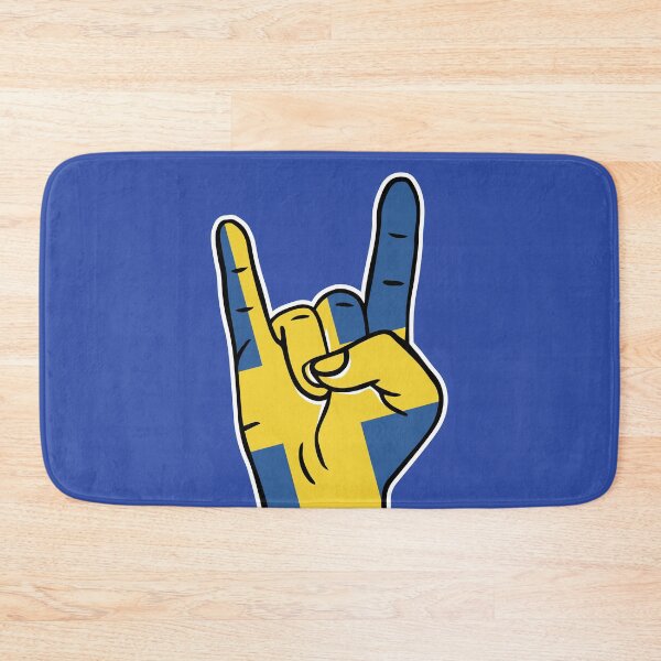 Item preview, Sweden Flag Rock On Hand designed and sold by SLAG-Creative.