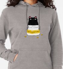 FUR ANTIDEPRESSANT . Cute black cat illustration. A gift for a pet lover. Lightweight Hoodie