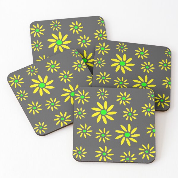 Item preview, Yellow Flowers (Green) designed and sold by Liz Redbrake.