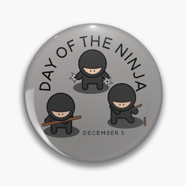 Item preview, Day of the Ninja, cartoon ninjas designed and sold by HolidayBug.