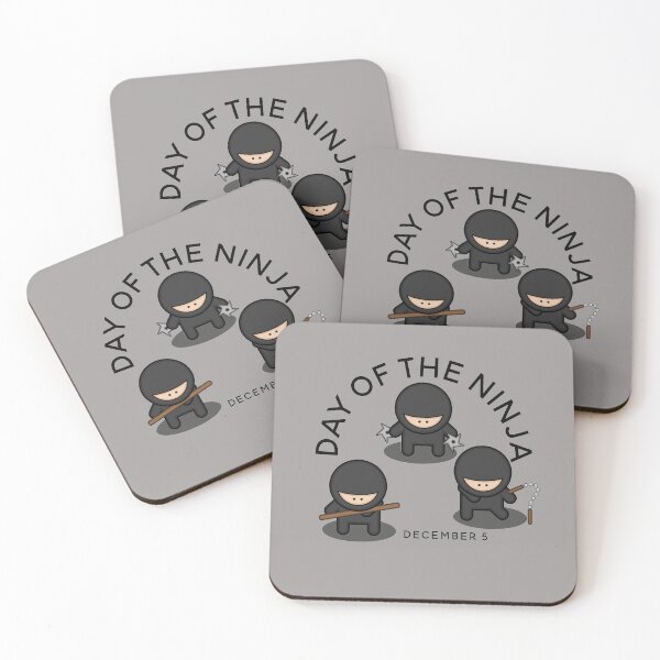 Item preview, Day of the Ninja, cartoon ninjas designed and sold by HolidayBug.