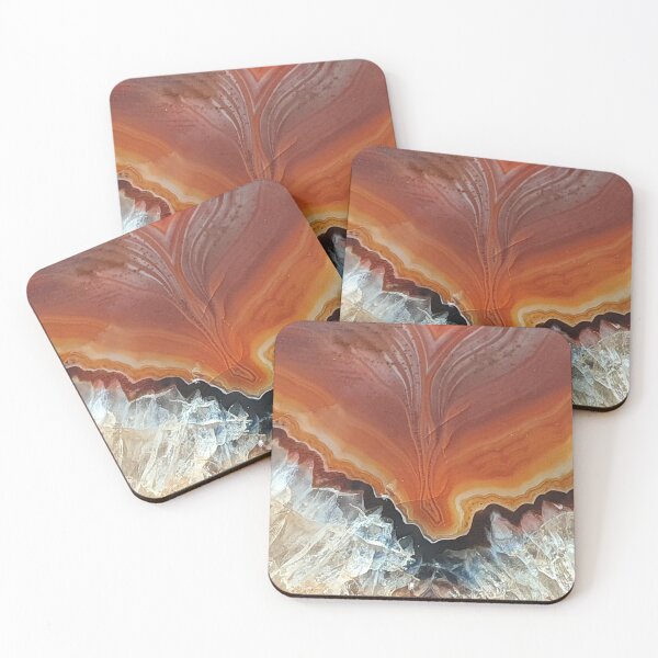 Item preview, White Black Brown Banded agate geode slice. Natural crystal photography designed and sold by empowercrystals.
