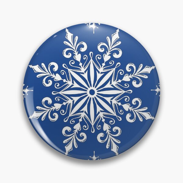 Item preview, Holiday Snowflake Continuous Pattern #2 on Blue Background designed and sold by LaRoach Digital Arts.