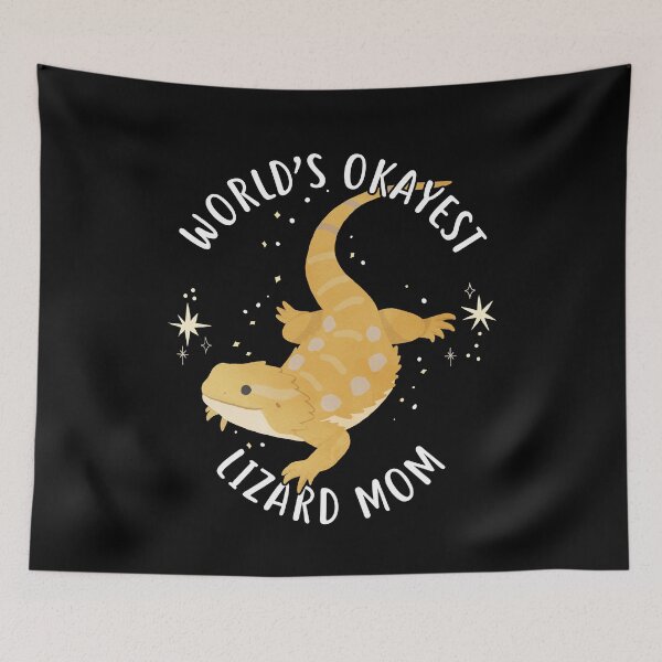 Item preview, World's Okayest Lizard Mom designed and sold by Clara Hollins.