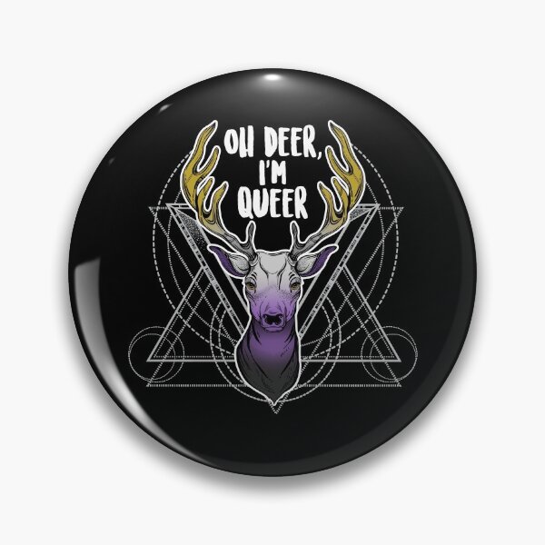 Item preview, Nonbinary: Oh Deer, I'm Queer designed and sold by Clara Hollins.