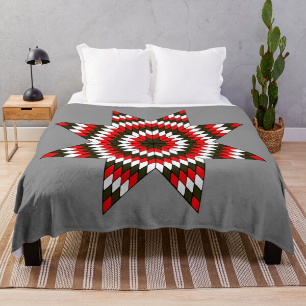 Item preview, Red / Black/ White Native American StarQuilt Design designed and sold by JMWCD.