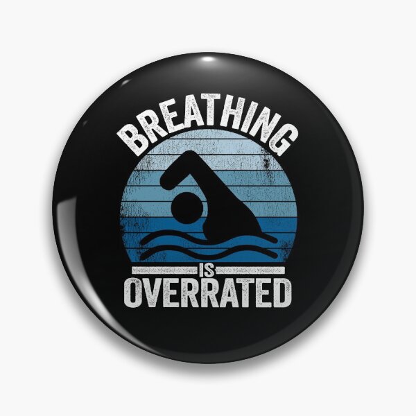 Item preview, Breathing Is Overrated Funny Swimmer Gift  Vintage designed and sold by Stronzi.