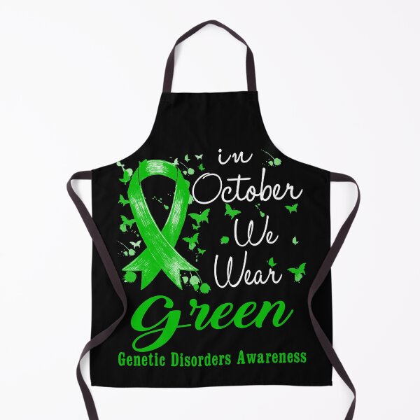 Item preview, In October We Wear Green Ribbon Genetic Disorders Awareness designed and sold by largellie.