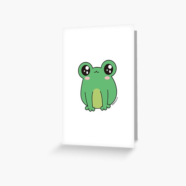 cute frog, kawaii frog cartoon Greeting Card for Sale by princessmi-com