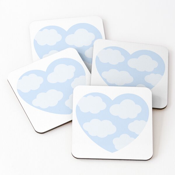 Item preview, blue heart with clouds designed and sold by avapurce.