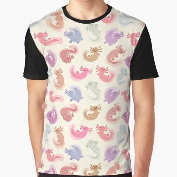 Colourful Axolotls (Light) Graphic T-Shirt