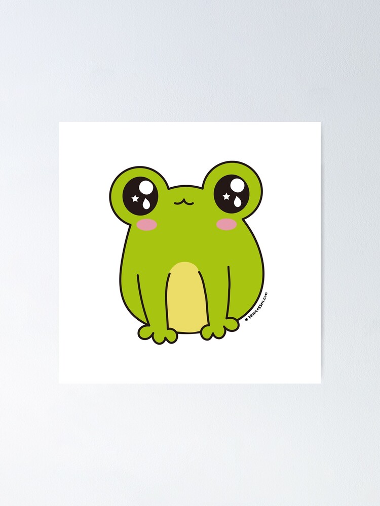cute frog, kawaii frog cartoon | Poster