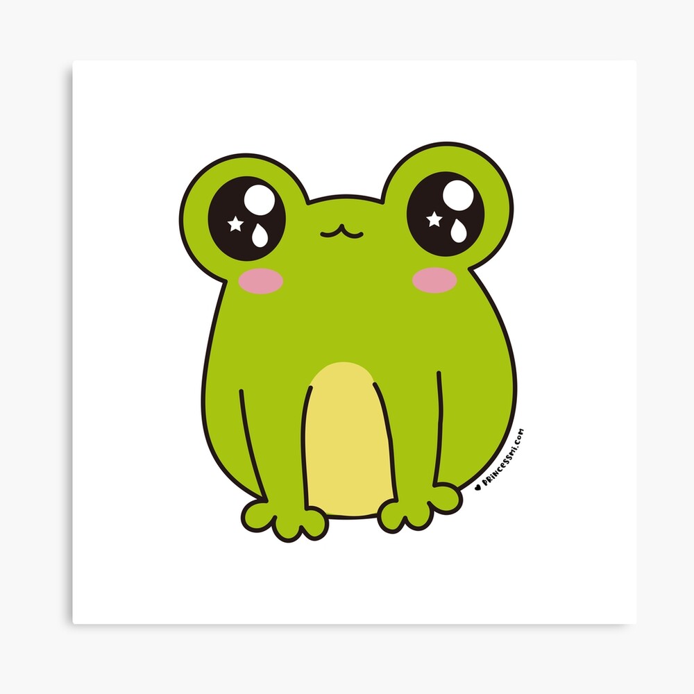 Bubble-free Stickers Cute Chubby Frog Mushroom Hat Kawaii - Etsy