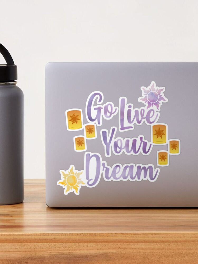 Go Live Your Dream - Rapunzel (Tangled) Bumper Sticker